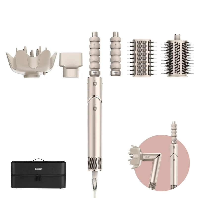 Shark FlexStyle HD446SLEU Multistyler ad Aria Calda Champagne con 5 Accessori