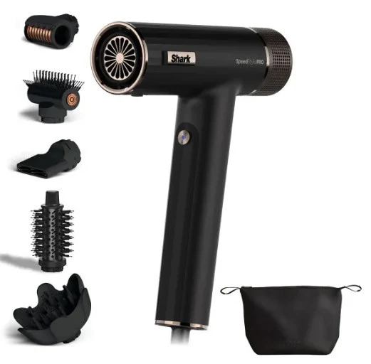 Shark SpeedStyle Pro HD752EU Asciugacapelli e Styler 5 in 1 Nero con Tecnologia Ionica