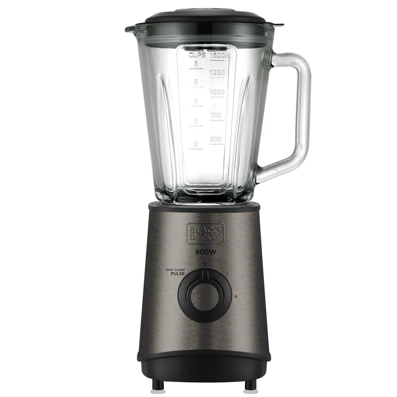 Black & Decker Frullatore da tavolo BXJB800E 800W 1,5L Nero Trasparente con Tritaghiaccio