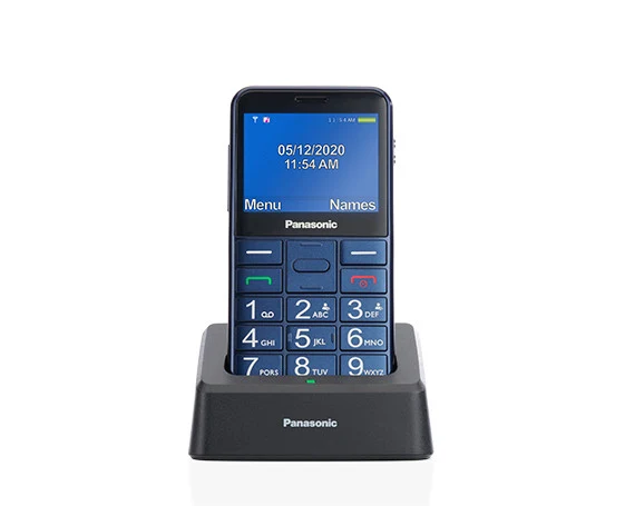 Panasonic KX-TU155 Telefono Cellulare Doppia SIM Schermo 2.4" Blu per Anziani