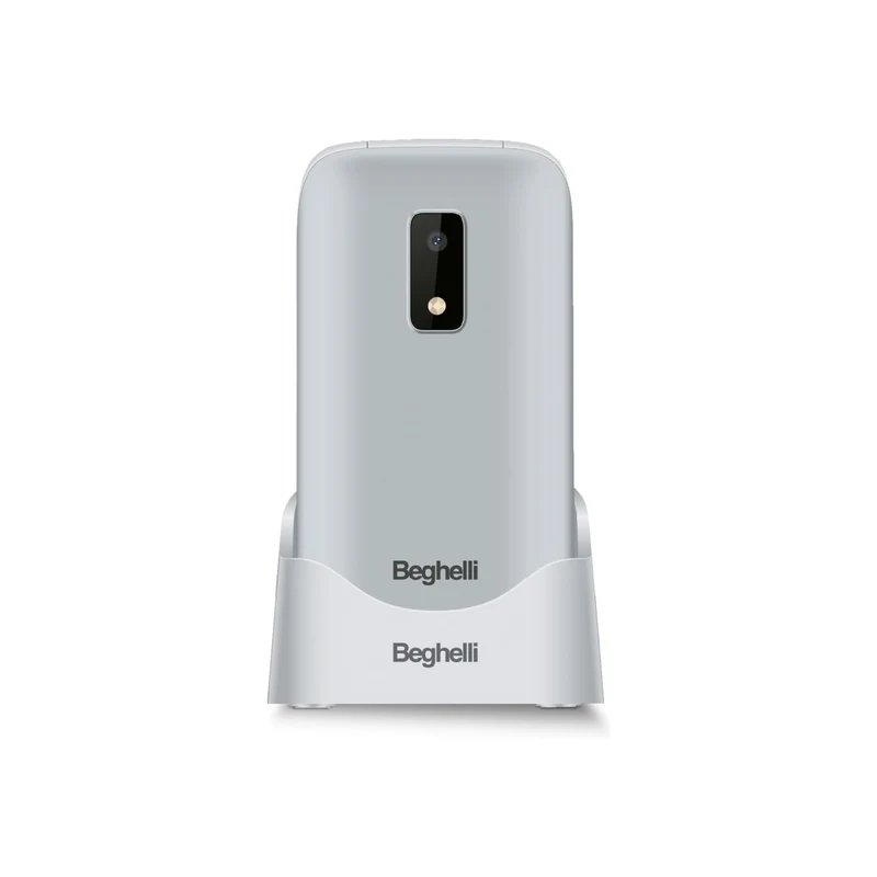 Beghelli Telefono per Anziani Salvalavita SLV30N-GPS Plus - Tasto SOS, GPS/Wi-Fi, Sensore Caduta, Dual SIM, Tasti Grandi, Grigio