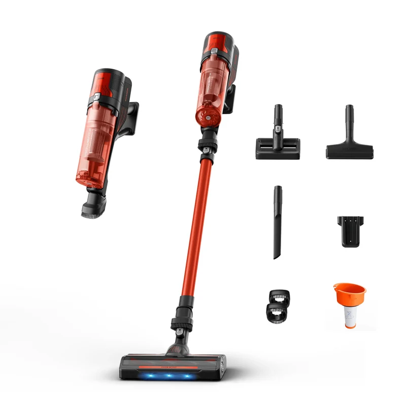 Rowenta Aspirapolvere Senza Filo X-Force 8.80 RH1872 4-in-1 100 AW Batteria Litio 60 min Rosso
