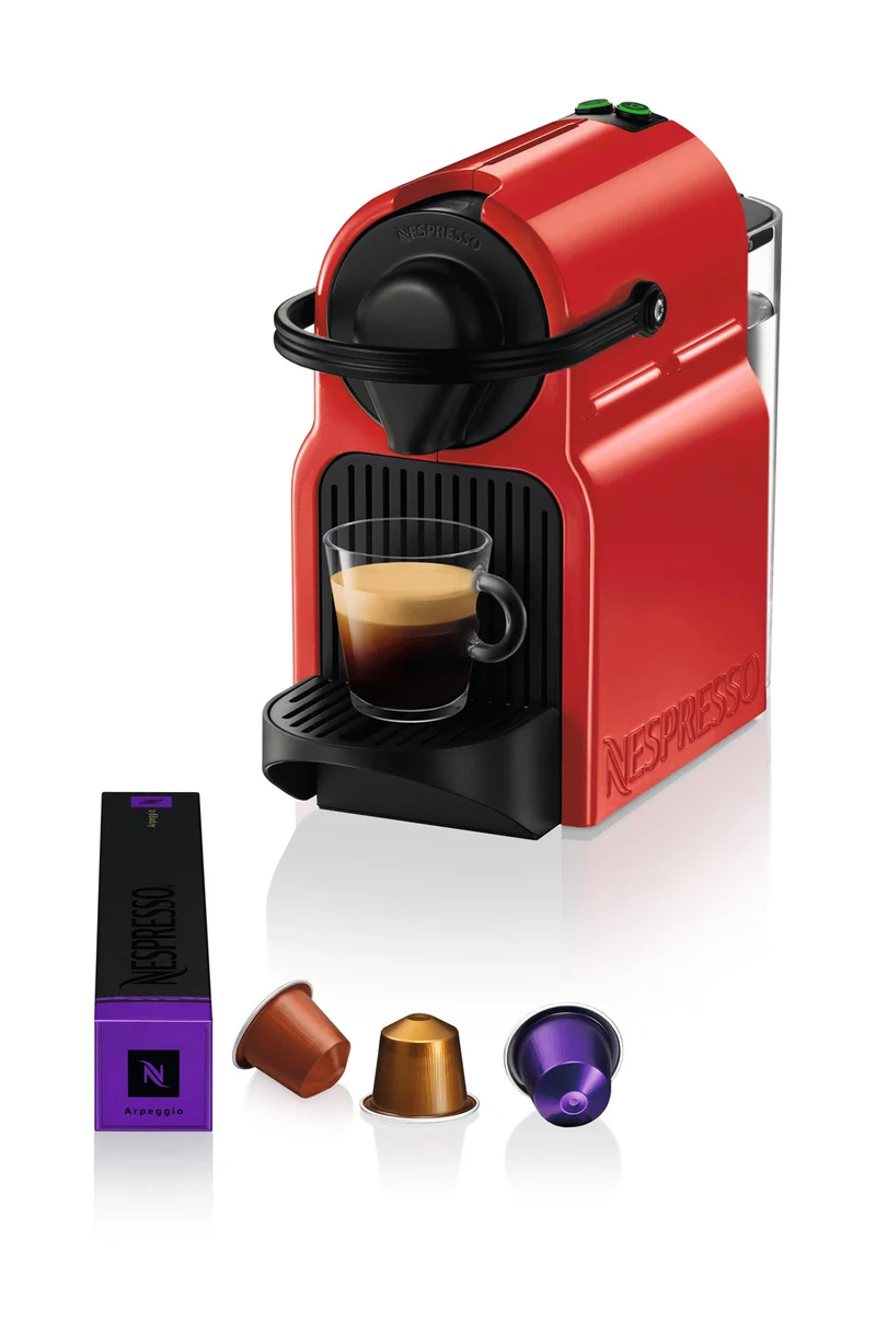 Krups Nespresso Inissia XN1005K Macchina Espresso Automatica Rossa 0,7L 19 bar