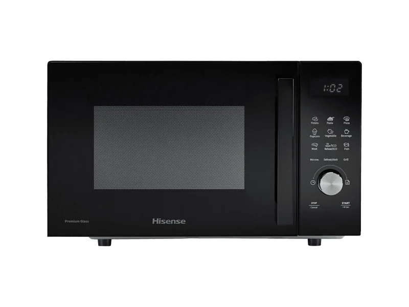 Hisense H23MOBSD1HG Microonde con Grill 23L 800W+1000W Nero Superficie Piana