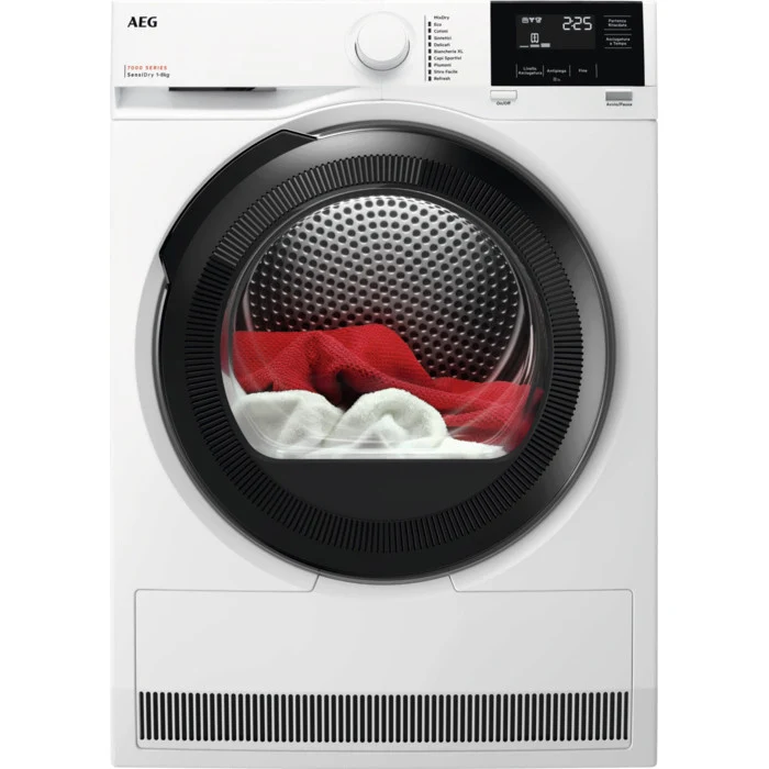 Asciugatrice AEG Series 7000 TR7HG8C Pompa di Calore 8 Kg Libera Installazione Bianco