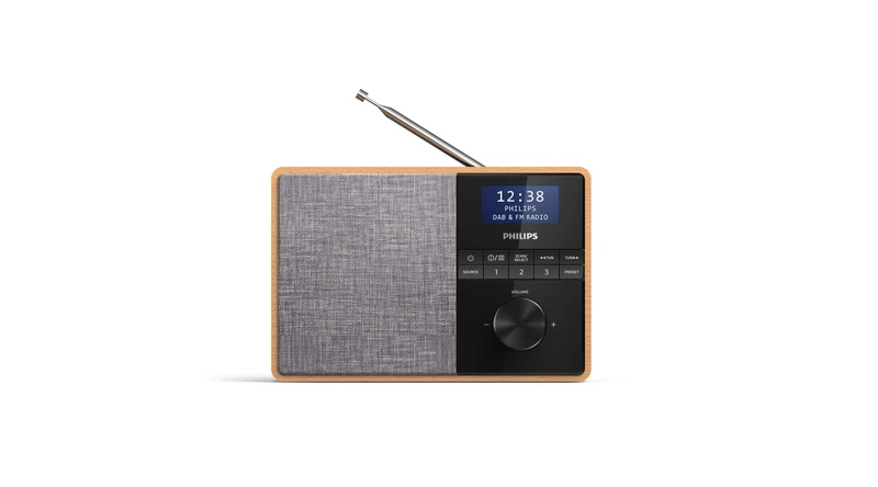 Philips TAR5505/10 Radio Portatile Digitale DAB/DAB+/FM Bluetooth LCD Nero Grigio Legno