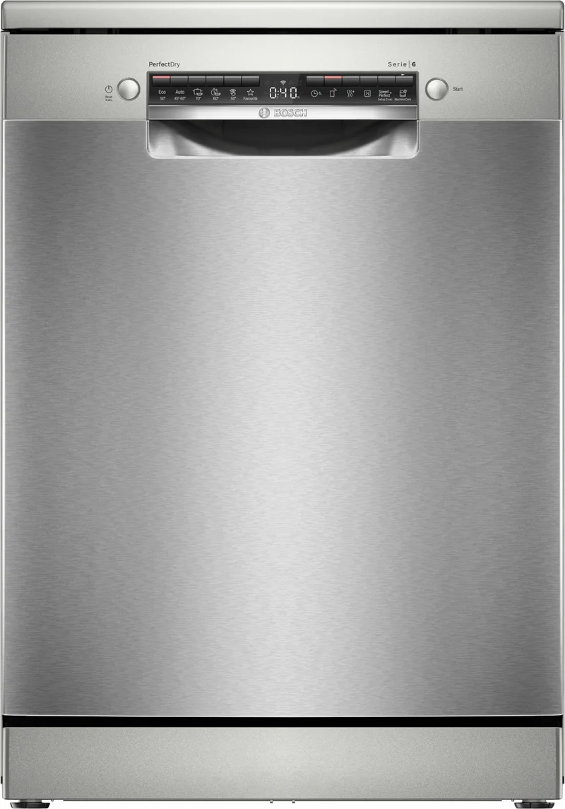 Bosch Serie 6 SMS6ZCI10E Lavastoviglie 60cm Libera Installazione Acciaio 14 Coperti