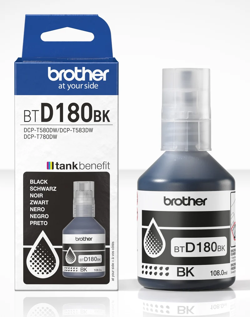 Brother BTD180BK Cartuccia Originale Nero per DCP-T580DW T583DW T780DW 7500 pagine