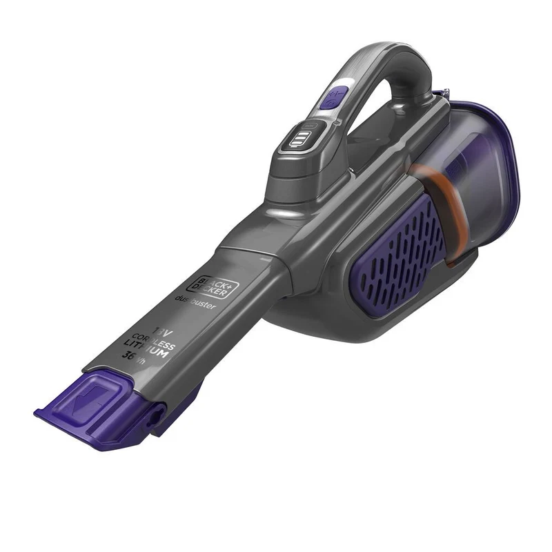 Black & Decker BHHV520BFP Aspirabriciole Senza Filo Ciclonico Pet System Nero/Viola
