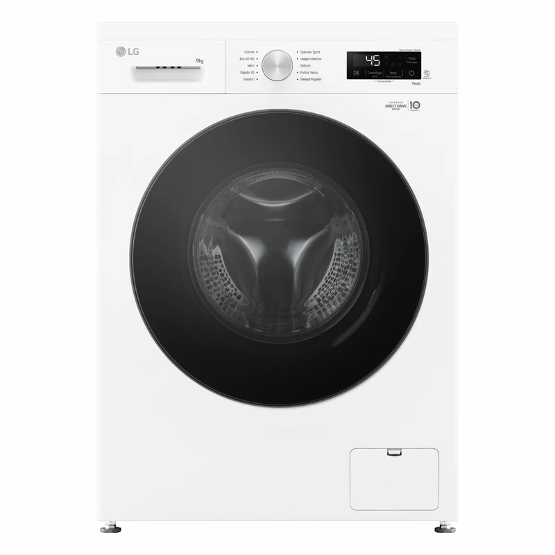 LG Lavatrice Smart F4NX1009NWB 9kg Classe A 1400 giri Carica Frontale Bianca