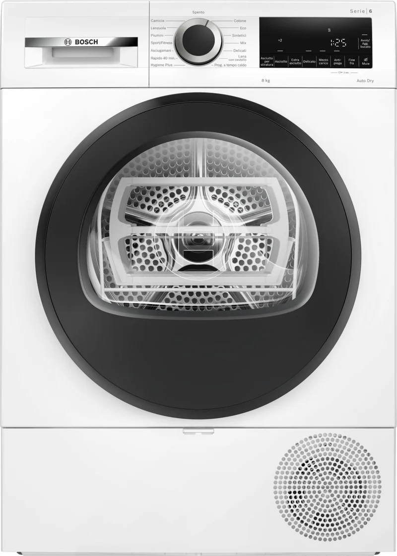 Bosch Serie 6 WQG233D1II Asciugatrice Pompa di Calore Libera Installazione 8 kg