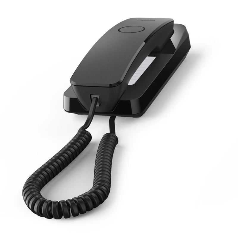 Gigaset DESK 200 Telefono Analogico Nero Cornetta Cablata Montabile a Parete