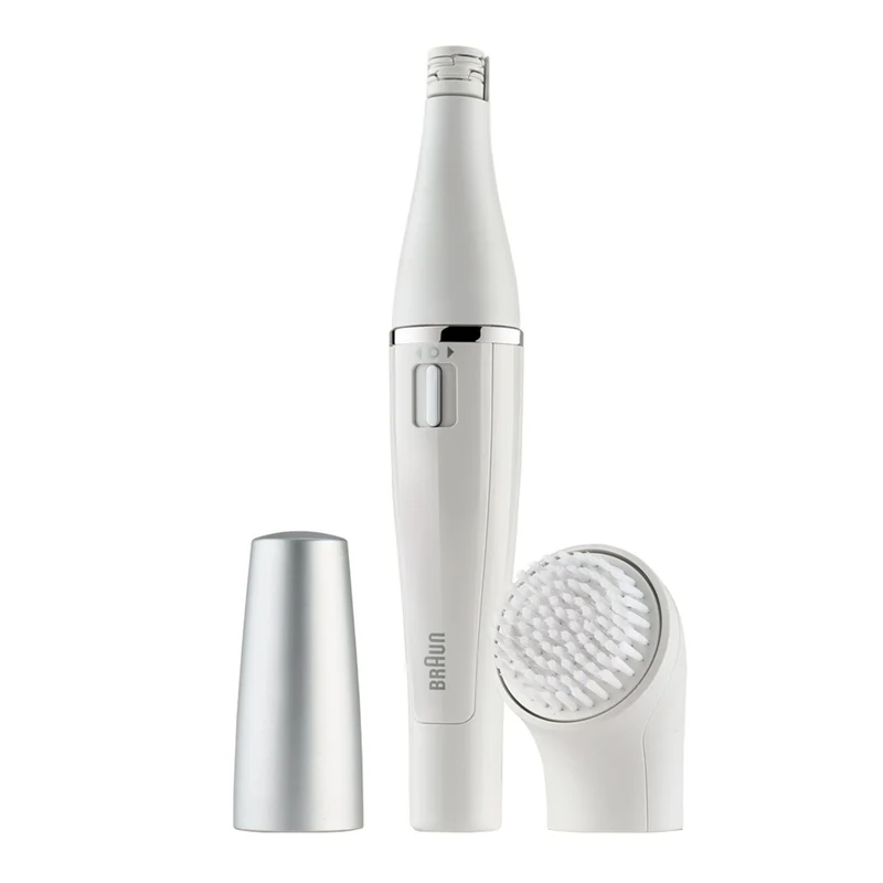 Braun FaceSpa 810 Epilatore Viso Donna con Spazzola Pulizia Impermeabile Bianco