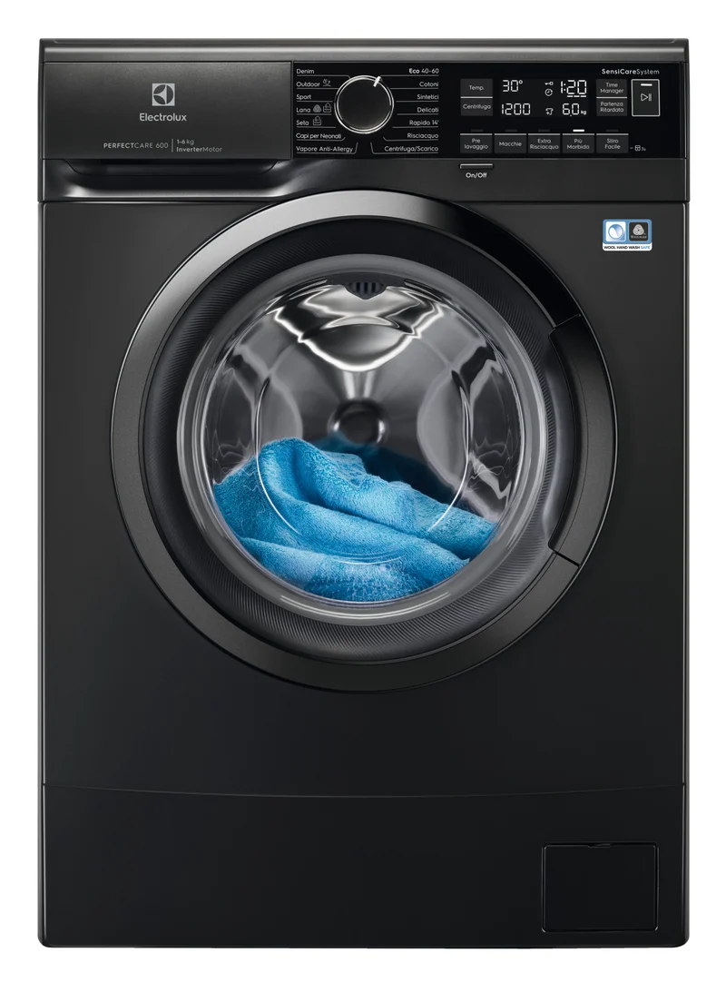 Electrolux EW6S326ABL Lavatrice Slim Carica Frontale 6kg 1200 Giri Nero