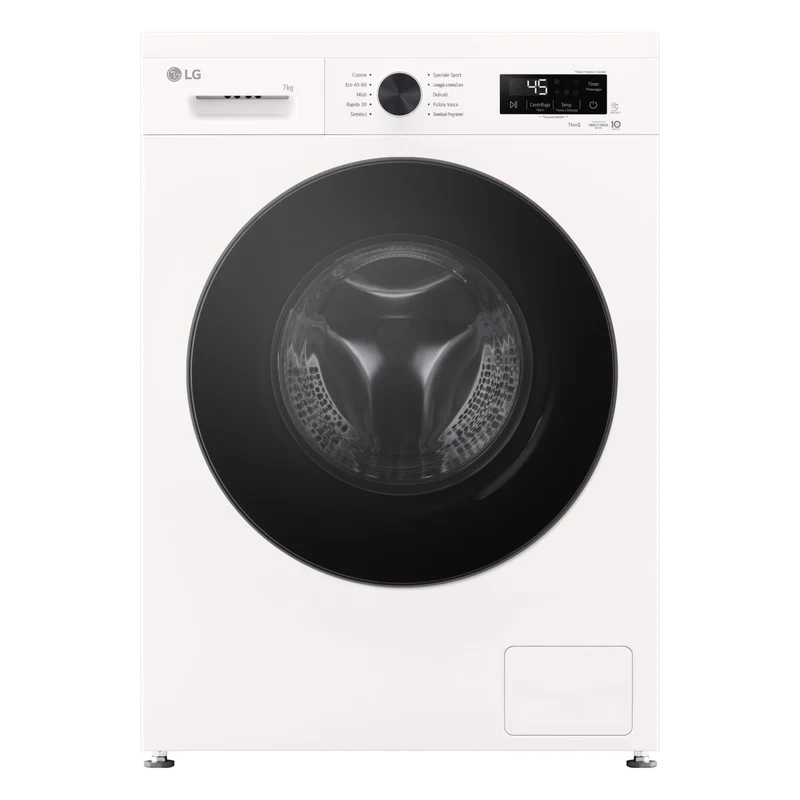 LG Lavatrice Slim F2NX10S7NWB 7 kg 1200 Giri/min Classe A Wi-Fi Bianca