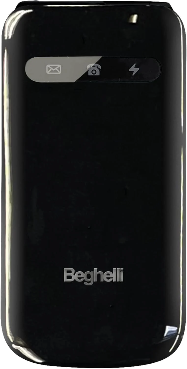 Beghelli Telefono per Anziani SLV15N ECO Clamshell Dual SIM Display 2.4" Tasto SOS Nero