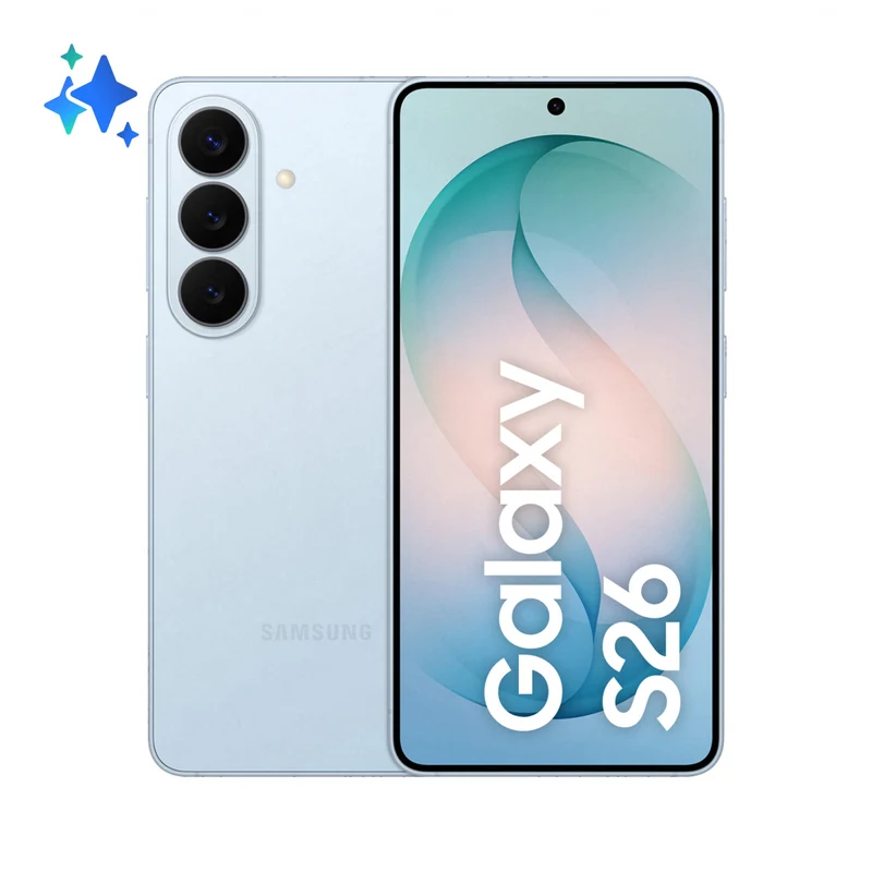 Samsung Galaxy S26 Smartphone 5G, 512GB, 12GB RAM, Exynos 2600, Display 6.3" AMOLED 120Hz, Tripla Camera 50MP, Batteria 4300mAh, Android 16, Sky Blue