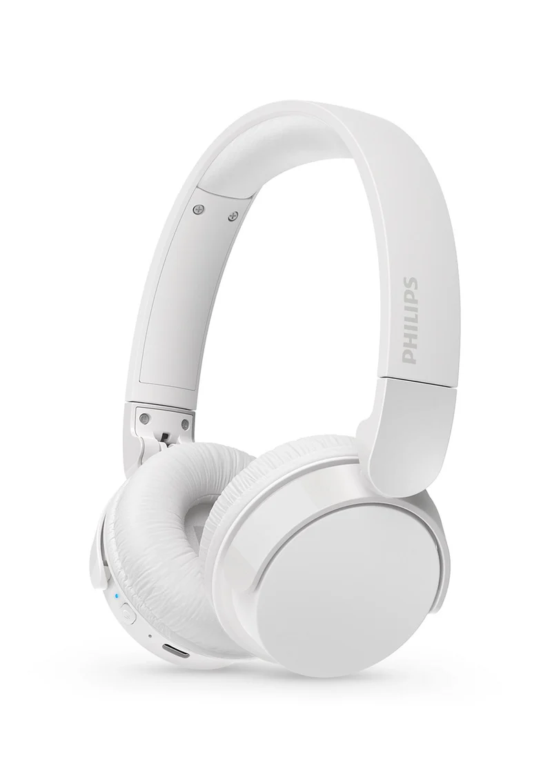 Philips Cuffia Wireless TAH4209WT/00 Bluetooth 5.3 Bianco 55h Musica e Chiamate