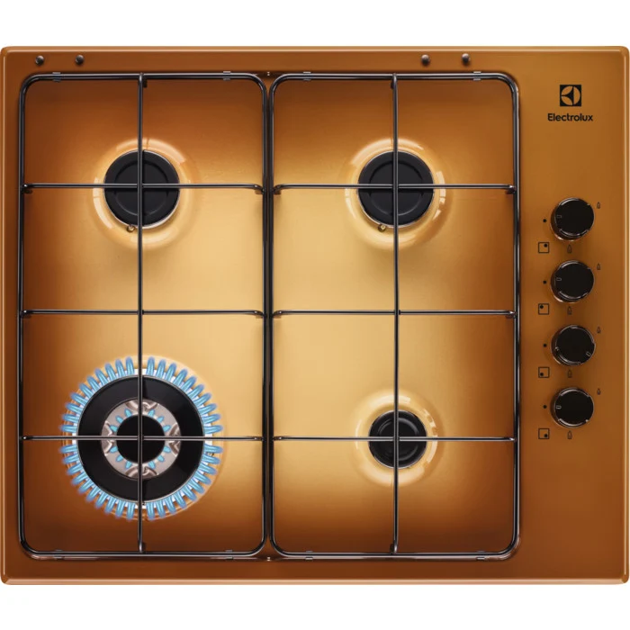 Electrolux EGS6414T Piano Cottura Gas 4 Fornelli da Incasso 60 cm Ottone