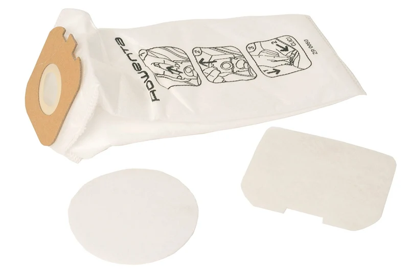 Rowenta ZR0050 Sacchetti Polvere Universali Beige 5 pz + 1 Filtro per Aspirapolvere