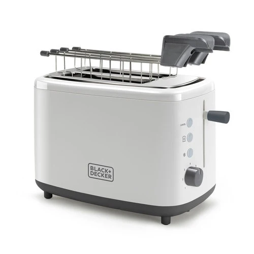 Black & Decker Tostapane BXTOA820E Bianco 2 Fette 820W 7 Livelli di Doratura