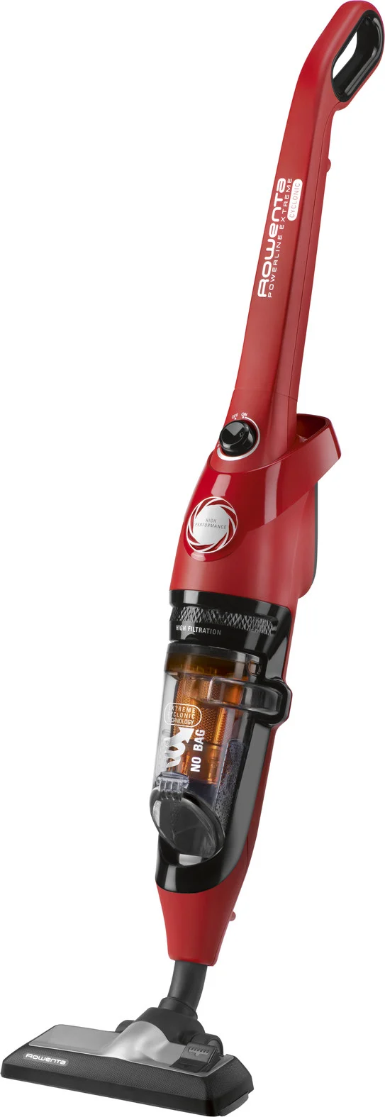 Rowenta RH8133WA Scopa Elettrica Senza Sacco Ciclonica 750W Rossa Aspirapolvere