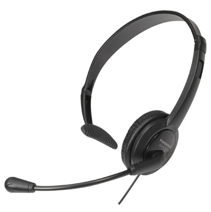 Panasonic RP-TCA400E Cuffia DECT Nera con Microfono Integrato e Jack 2.5mm
