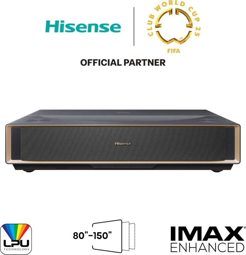 Hisense PT1 Proiettore Ultra Corto 4K UHD 2500 ANSI Lumen con HDR e Dolby Atmos