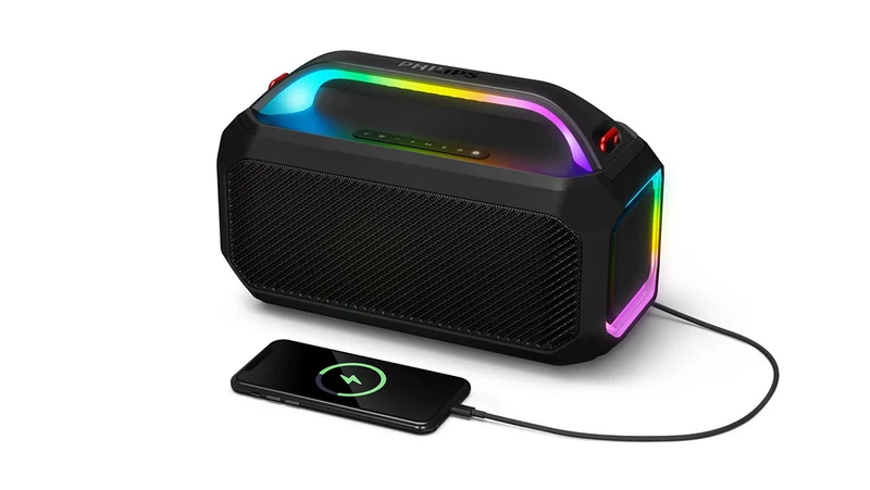 Philips Speaker Party TAS7000EB/00 Nero 100W Bluetooth con Luci LED IP67