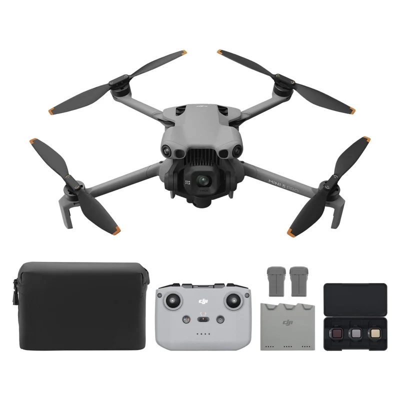 DJI Mini 5 Pro Fly More Combo RC-N3 Drone Quadrirotore 4K 50MP CMOS 1" 36min 3 Batterie Nero/Grigio