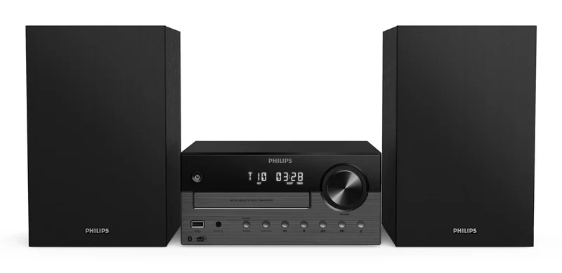 Philips TAM4505M2/12 Microsistema Hi-Fi 80W con Bluetooth, DAB+, CD, USB - Nero/Grigio