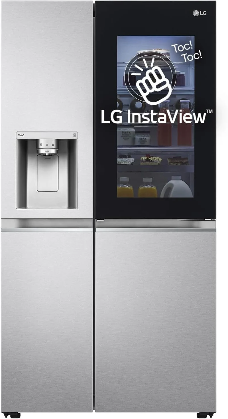 LG GSXV80PZLE Frigorifero Americano Side by Side 635 L Total No Frost InstaView Door-in-Door Inox Premium Classe E Wi-Fi