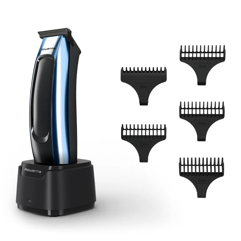 Rowenta TN1851E0 Tagliacapelli e Regolabarba Lame Autoaffilanti 90 Minuti Nero/Blu