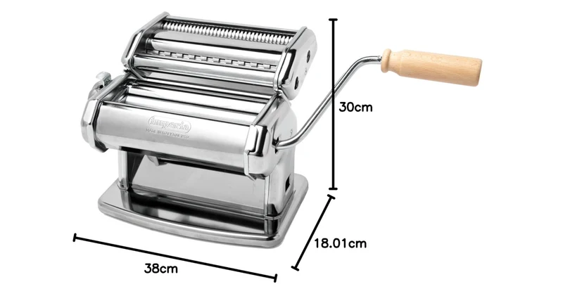 Imperia Macchina per la Pasta 7302 da Tavolo in Acciaio Inossidabile Silver