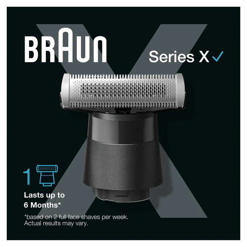 Braun Series XT20 Testina di Ricambio per Series X, Nero, 1 Pezzo