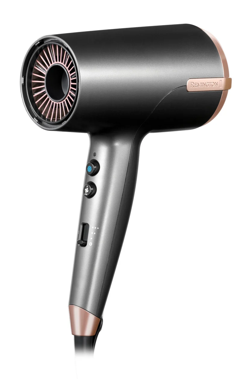Remington D6077 Asciugacapelli Ionico 2000W 8 Velocità/Temperature Bronzo e Grigio
