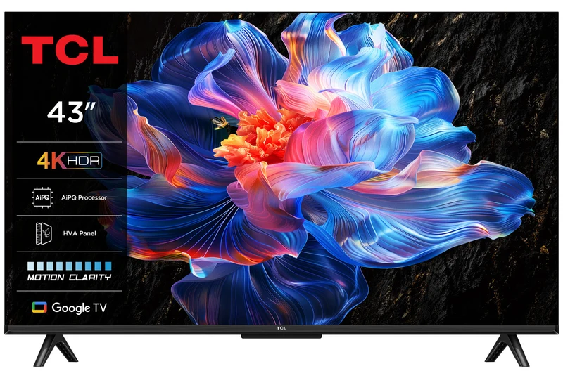 TCL 43P69K Smart TV 43" Ultra HD 4K Google TV Dolby Audio HDR10+ Nero