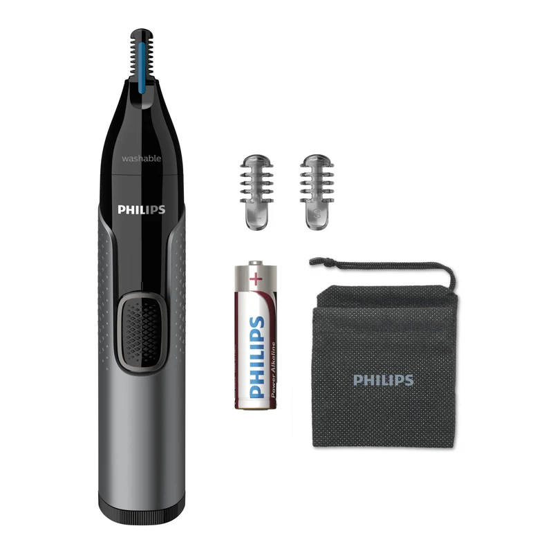 Philips Trimmer Naso Orecchie Sopracciglia Serie 3000 NT3650/16 Grigio Impermeabile