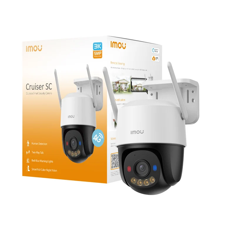 IMOU Cruiser SC 4G Telecamera Esterno 2K Motorizzata 360° Visione Notturna Colori