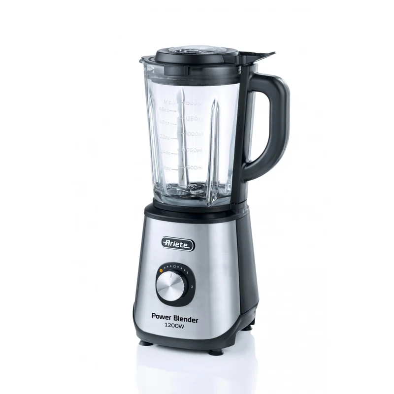 Ariete Frullatore Power Blender 579 1200W 1,5L Grigio con Ciotola in Vetro