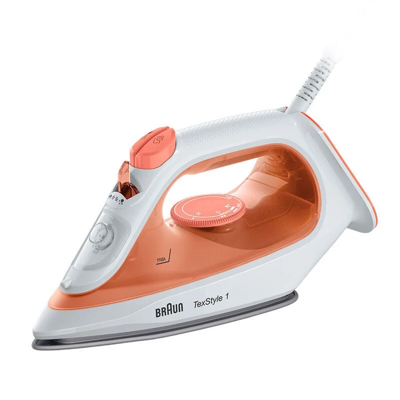 Braun Ferro a vapore TexStyle 1 SI 1009 1900W Piastra antiaderente Arancione e Bianco