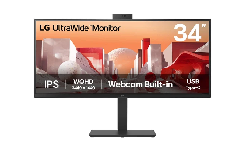 LG 34BA85QE-B Monitor 34" Curvo IPS 3440x1440 HDR 21:9 Nero