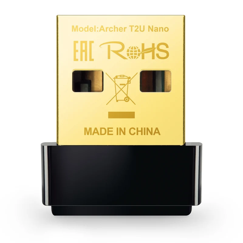 TP-Link Archer T2U Nano Adattatore Wi-Fi USB 433Mbps Dual-Band AC Nero