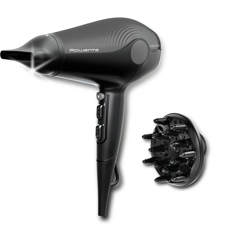 Rowenta Ultra Silence CV6430 Asciugacapelli Nero 1800W Ionico 2 Velocità 3 Temperature