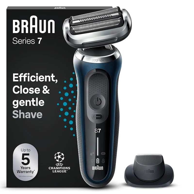 Braun Series 7 72-C1200s Rasoio Elettrico Uomo, Grigio/Nero, Batteria Li-Ion