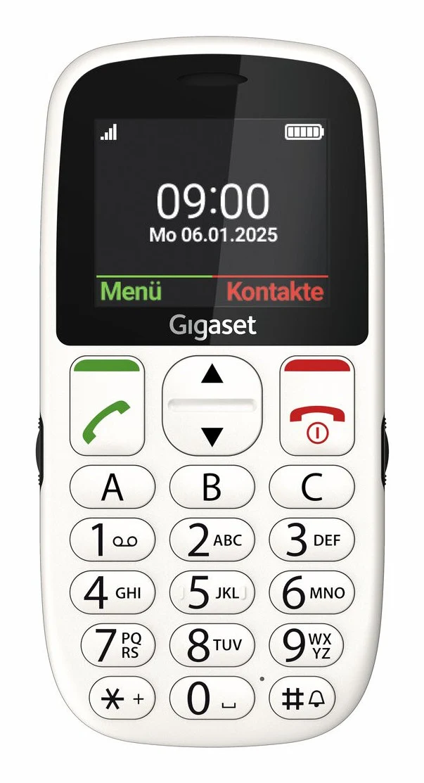 Gigaset GL395 Telefono per Anziani Bianco Schermo 5,59 cm Fotocamera 0,3 MP