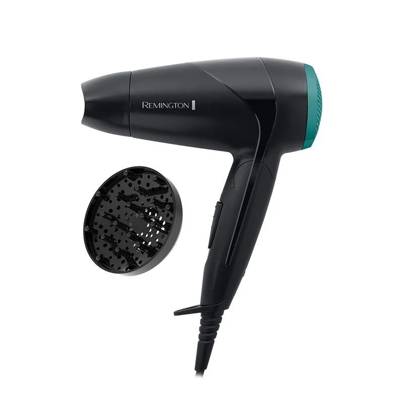 Remington D1500 Asciugacapelli da Viaggio 2000W 2 Velocità/Temperature Nero Verde