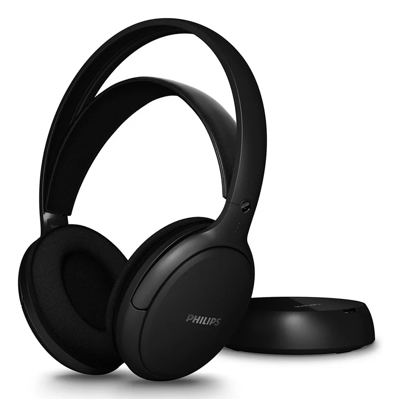 Philips SHC5200M2/12 Cuffie Over-Ear Wireless TV Nero con Base Ricaricabile
