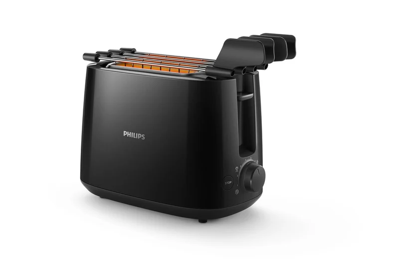 Philips Daily Collection HD2583/90 Tostapane 2 Fessure 8 Livelli Doratura 600W Nero