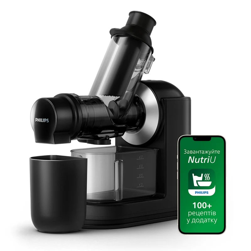 Philips Viva Collection Estrattore di Succo HR1889/70 Nero Argento Apertura XL 70mm